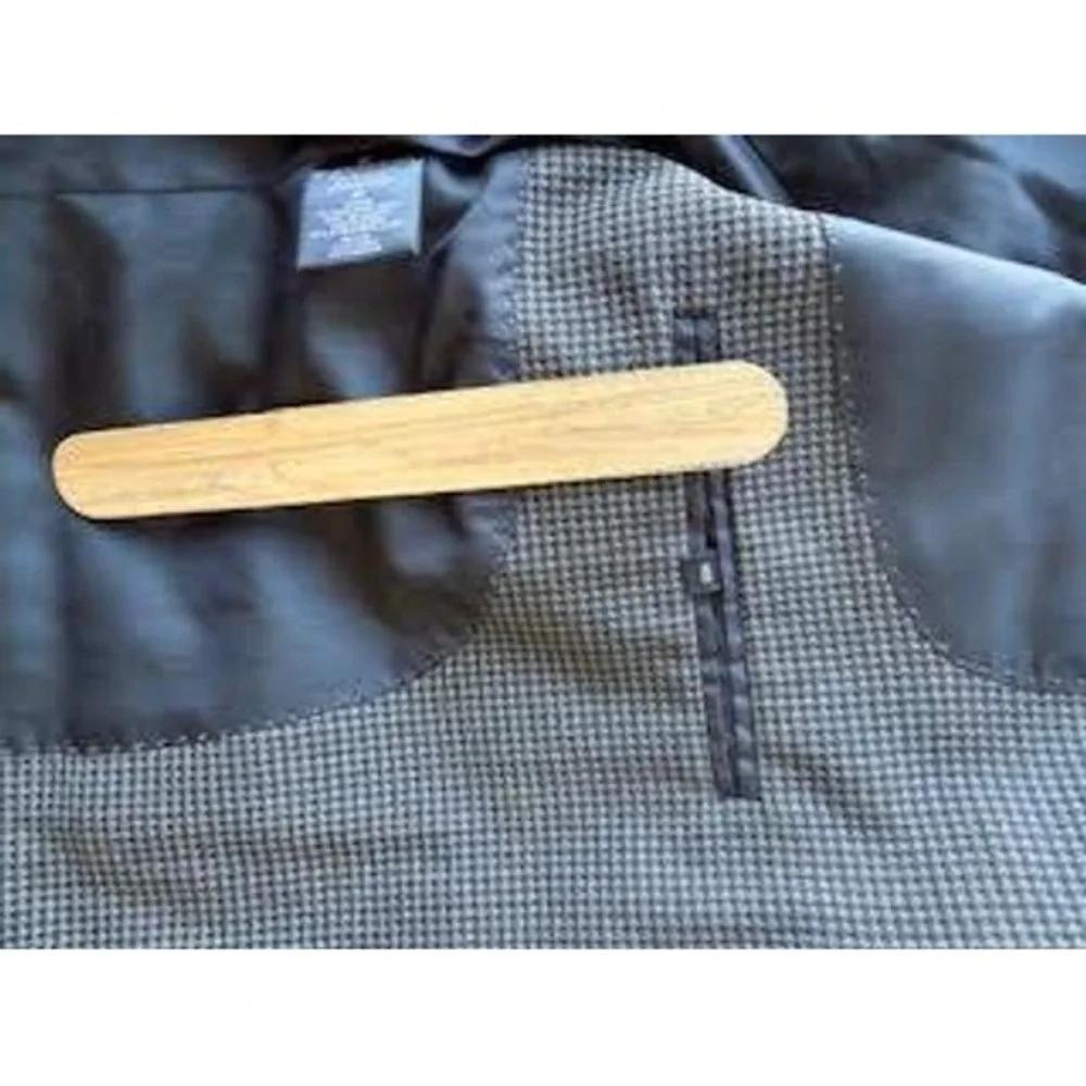 George Mens 42C Gray Houndstooth Blazer Three Button Sport Coat Jacket